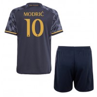 Camiseta Real Madrid Luka Modric #10 Segunda Equipación Replica 2023-24 para niños mangas cortas (+ Pantalones cortos)